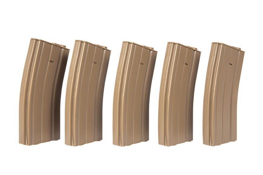 Набор 5 магазинов low-cap 70 шаров do M4/M16 - tan [Specna Arms]&nbsp;(для страйкболу) SPE-05-005262 фото