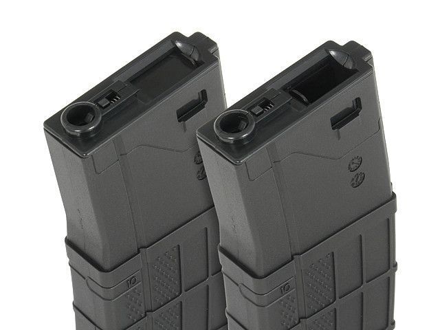 Polimerowy magazynek 450 kulek 416/SCAR16/AR15 - Black [BattleAxe] (для страйкболу) FBP2302 фото