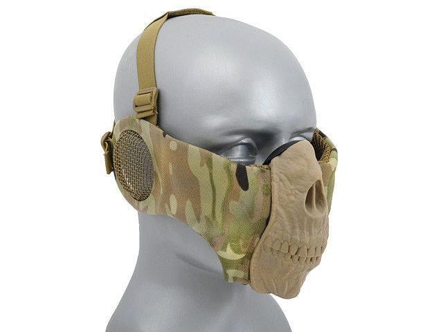 Maska SKULL FACE z ochroną uszu - Multicam [CS]&nbsp;(для страйкбола) FBP2378CP фото