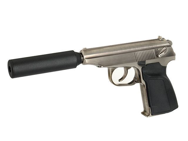 WE-MK GBB Pistol - Silver [WE] (для страйкболу) GGB-0384TS фото