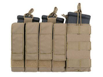 Тройной подсумок пистолетно-винтовочный 5,56/9MM (4 + 4) - COYOTE [8FIELDS] (для страйкбола) M51613141-TAN фото