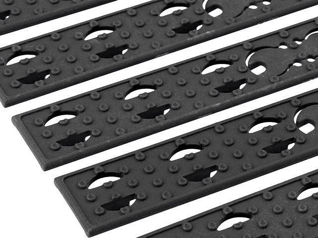 Набір плоских захисних панелей для цівки Key-Mod - Black [BattleAxe] (для страйкболу) FBP1875 фото