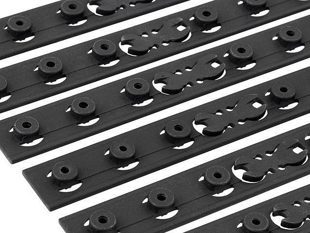 Набір плоских захисних панелей для цівки Key-Mod - Black [BattleAxe] (для страйкболу) FBP1875 фото