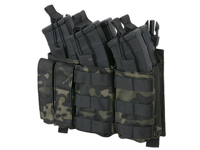 Тройной пистолетно-винтовочный подсумок Buckle Up AK/9 мм - MULTICAM BLACK [8FIELDS] M51613203-MB фото
