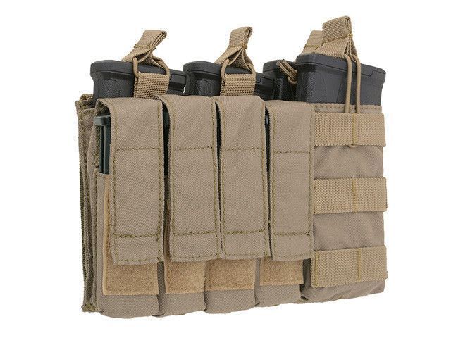 Потрійний подсумок пистолетно-винтовочный 5,56/9MM (4 + 4) - COYOTE [8FIELDS] (для страйкболу) M51613141-TAN фото