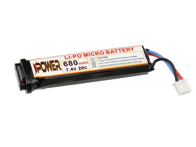 АКБ LI-PO 680MAH 7,4V 20C MICRO AEP для электрических пистолетов CM030, CM121, CM122, CM123, CM125 [IPOWER] IP-LIPO-MICRO фото