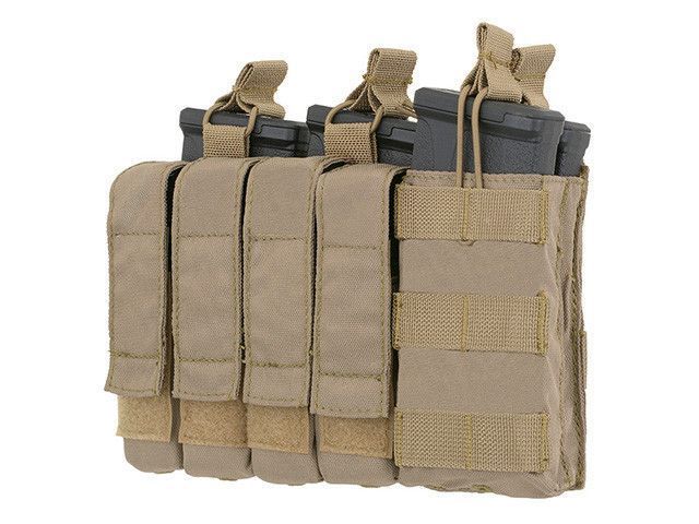 Потрійний подсумок пистолетно-винтовочный 5,56/9MM (4 + 4) - COYOTE [8FIELDS] (для страйкболу) M51613141-TAN фото