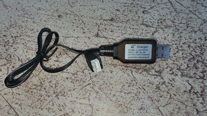Зарядний пристрій USB через балансир для АКБ LiPo та Li-ion 7.4v (2S) [AirsoftParts] (для страйкболу) USB-LiPo-7-4 фото