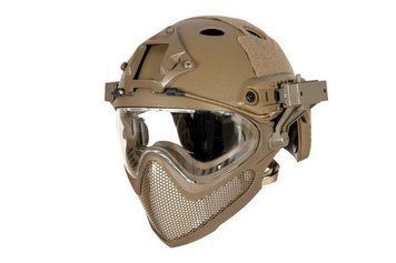 Страйкбольный аналог hełmu FAST PJ Piloteer II - tan [Ultimate Tactical] (для страйкболу) UTT-21-028247 фото