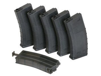 5x Магазин M4/M16 Mid-Cap 140 шаров plus Speed Loader - Black [SRC] (для страйкбола) SM4-125 фото