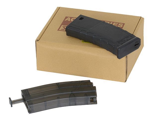 5x Магазин M4/M16 Mid-Cap 140 шаров plus Speed Loader - Black [SRC] (для страйкбола) SM4-125 фото