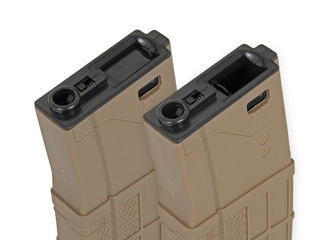 Polimerowy magazynek 450 kulek 416/SCAR16/AR15 - Dark Earth [BattleAxe] (для страйкболу) FBP2319 фото