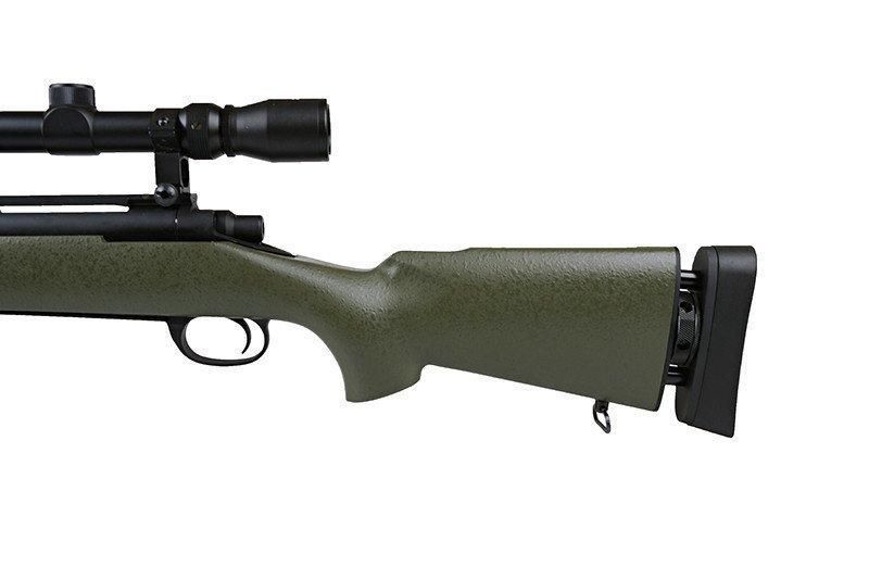 Страйкбольный аналог karabinu snajperskiego SW-04 z lunetą i dw&oacute;jnogiem (Upgraded) - oliwkowa [Snow Wolf] (для SWL-03-029467 фото