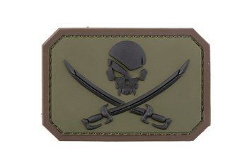 Нашивка Pirate Skull PVC - Forest [MIL-SPEC MONKEY] (для страйкбола) MSM-30-019082 фото
