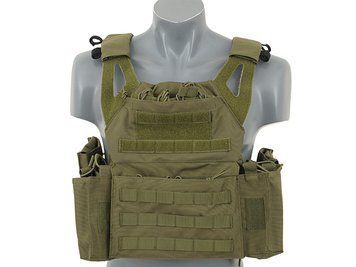 Jump Plate Carrier с аналогом баллистических пластин, подсумками - OLIVE [8FIELDS] (для страйкболу) M51611021-1-OD фото