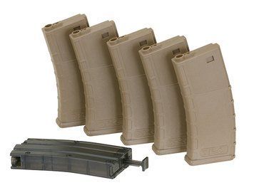 5x Магазин M4/M16 Mid-Cap 140 шаров plus Speed Loader - DT [SRC] (для страйкбола) SM4-125DT фото