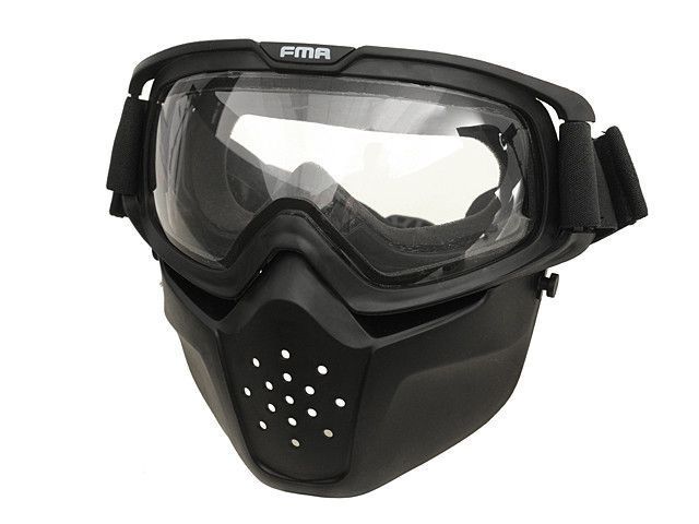 Maska ochronna Anti-Fog - Black/Clear [FMA] (для страйкболу) TB1111 фото