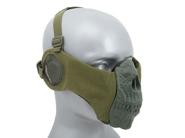 Maska SKULL FACE z ochroną uszu - Olive [CS]&nbsp;(для страйкбола) FBP2378OD фото