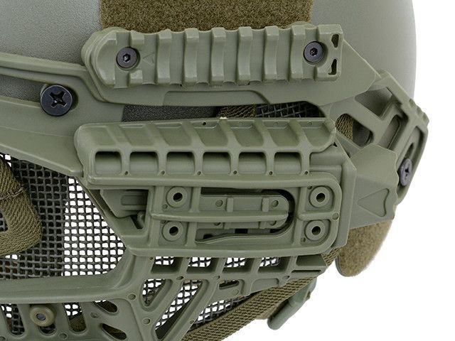Тактический шлем Fast Z Metalową Maską W Systemie G4 - Olive [Emerson] (для страйкбола) BD9197A фото
