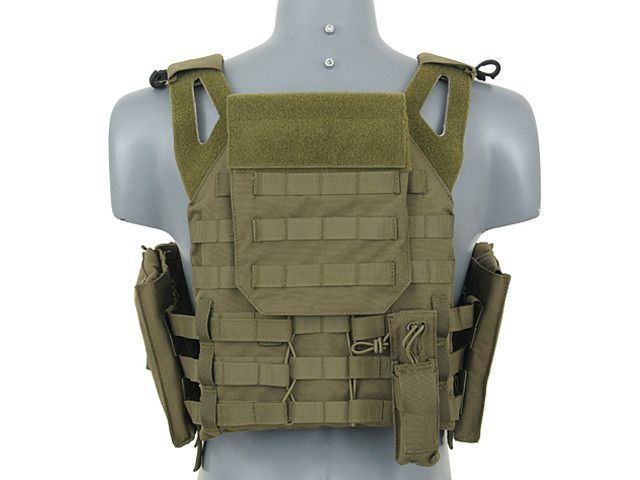Jump Plate Carrier с аналогом баллистических пластин, подсумками - OLIVE [8FIELDS] (для страйкболу) M51611021-1-OD фото