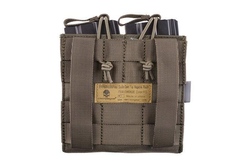 Двойной подсумок Open Top для магазинов M4/M16 + pistoletowe - foliage green [Emerson] (для страйкбола) EME-19-019162 фото