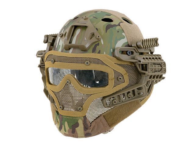 Тактический шлем Fast Z Metalową Maską W Systemie G4 - Multicam [Emerson] (для страйкбола) BD9197K фото