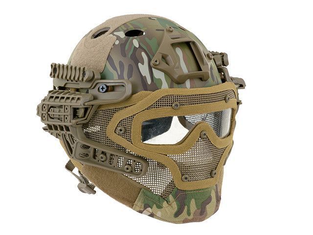 Тактический шлем Fast Z Metalową Maską W Systemie G4 - Multicam [Emerson] (для страйкбола) BD9197K фото