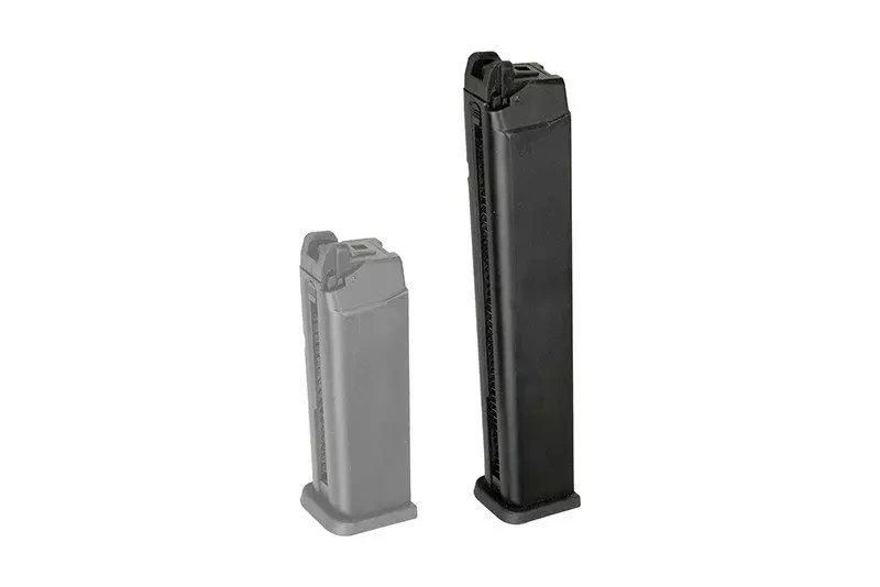 Довгий магазин на 50 кульок для Glock 17/18c green gas [WE] (для страйкболу) MG-G17L фото