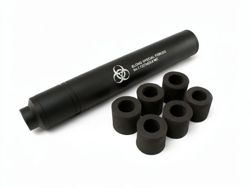 Глушитель 170x27 мм Special Forces Biohazard &mdash; Black [Slong Airsoft] (для страйкбола) SL00329 фото