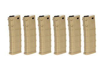 Zestaw 6 magazynk&oacute;w Real-cap do моделей M4/M16 - Tan [LONEX] (для страйкболу) LON-05-032498 фото