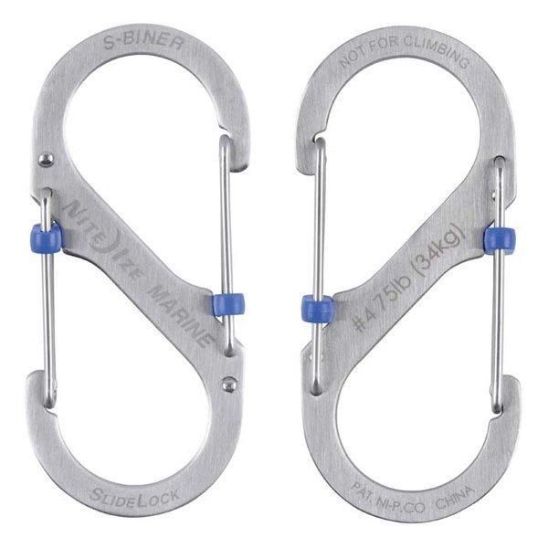 Nite Ize - S-Biner&reg; Marine SlideLock&reg; #4 - Stainless - SBML4-11-R6 (для страйкбола) 19169 фото
