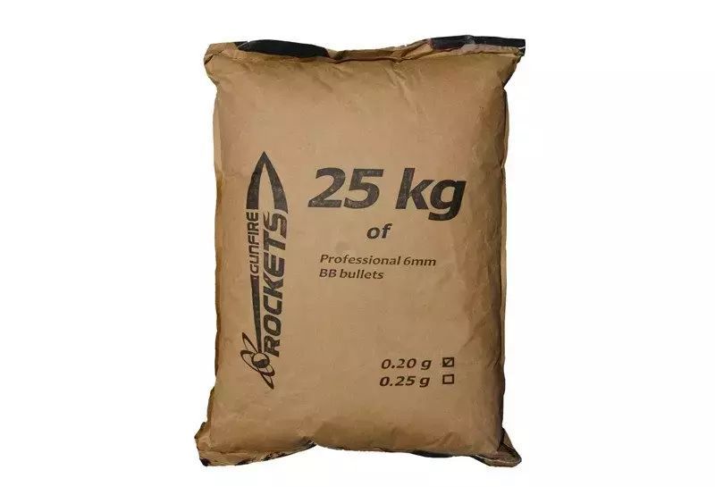 Шары страйкбольные Rockets Professional 0.20g (~ 125000 шт) - 25kg [ROCKETS] (для страйкбола) Prof-020-25KG(002056) фото