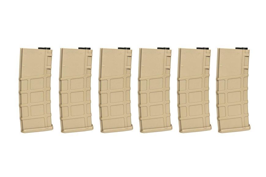 Zestaw 6 magazynk&oacute;w Real-cap do аналогов M4/M16 - Tan [LONEX] (для страйкбола) LON-05-032498 фото