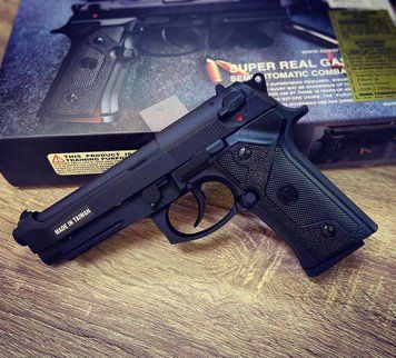 Страйкбольный пистолет Beretta M9 VERTEC Full Metal greengas [KJW] (для страйкбола) GGB-0304TM(010348) фото