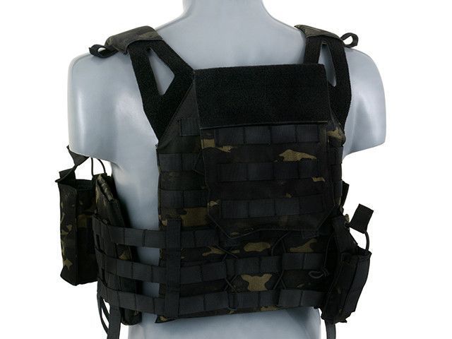 Jump Plate Carrier с аналогам баллистических пластин, подсумками - MULTICAM BLACK [8FIELDS] M51611021-1-MB фото