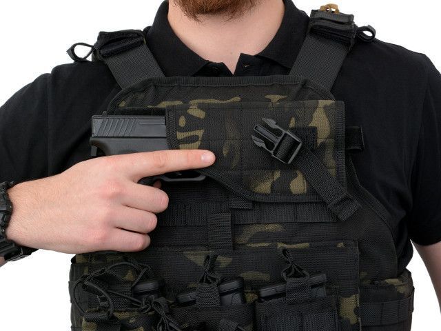 Горизонтальная кобура для пистолета MOLLE - Black [8FIELDS] (для страйкбола) M51613122-BK фото