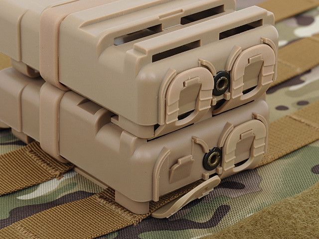 Polimerowa ładownica na 2 magazynki 5.56 - black [FMA] (для страйкбола) TB298 фото