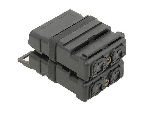 Polimerowa ładownica na 2 magazynki 5.56 - black [FMA] (для страйкбола) TB298 фото