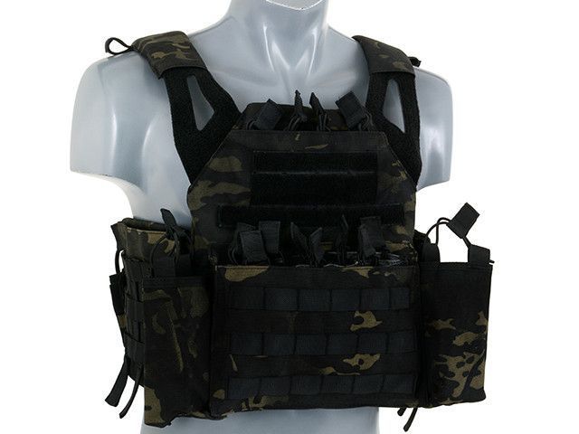 Jump Plate Carrier с аналогам баллистических пластин, подсумками - MULTICAM BLACK [8FIELDS] M51611021-1-MB фото