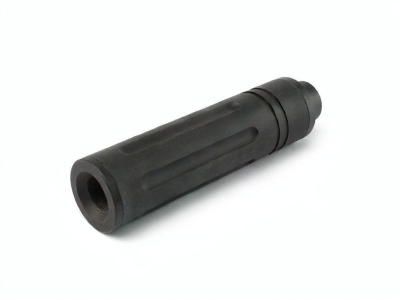 Глушник 110x27mm Short Type D (14 мм CCW) &mdash; Black [Slong Airsoft] (для страйкболу) SL00323 фото