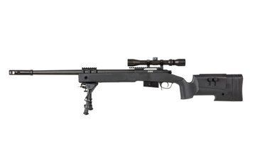 Страйкбольный аналог karabinu wyborowego SA-S03 CORE&trade; High Velocity z lunetą i dw&oacute;jnogiem - czarna [Specna SPE-03-031099 фото