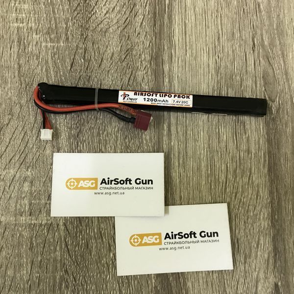 Аккумулятор Li-Po 1200mAh 7,4V 20C под крышку ствольной коробки АК DEANS [IPower] (для страйкбола) IP-LIPO1200-7.4-TC фото