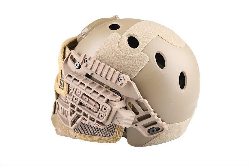 Аналог каски FAST PJ G4 System с защитой лица - Coyote [Emerson] (для страйкбола) EME-21-016948 фото