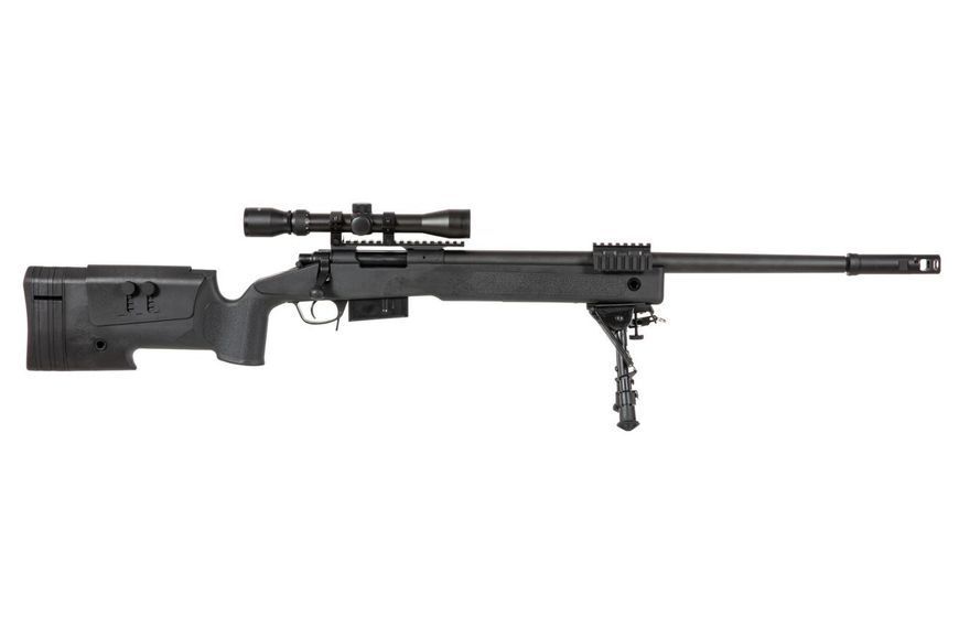 Страйкбольный аналог karabinu wyborowego SA-S03 CORE&trade; High Velocity z lunetą i dw&oacute;jnogiem - czarna [Specna Arms] (для SPE-03-031099 фото