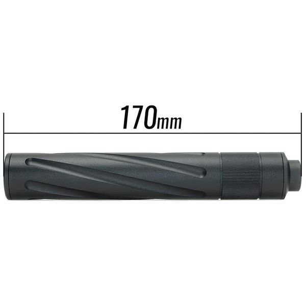 Глушитель 170x27 мм Twisted &mdash; Black [Slong Airsoft] (для страйкбола) SL00328 фото