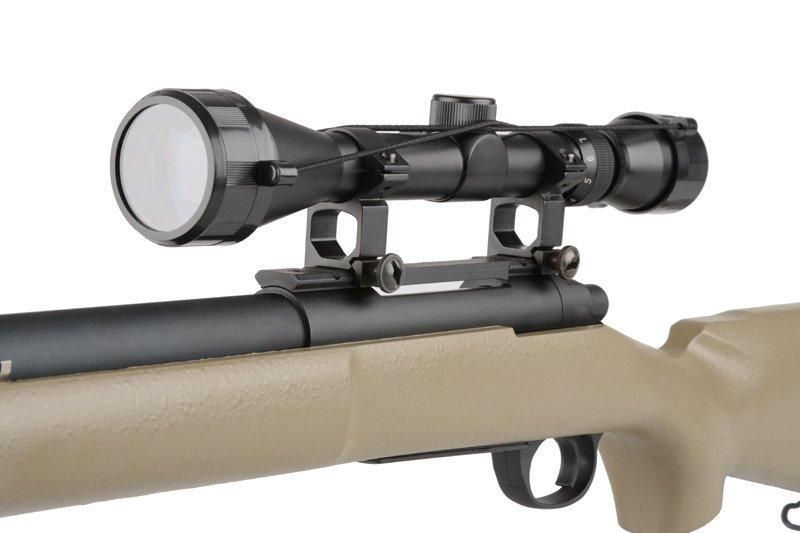 Страйкбольный аналог karabinu snajperskiego SW-04J Army z lunetą i dw&oacute;jnogiem (Upgraded) - tan [Snow Wolf] (для страйкболу) SWL-03-029475 фото
