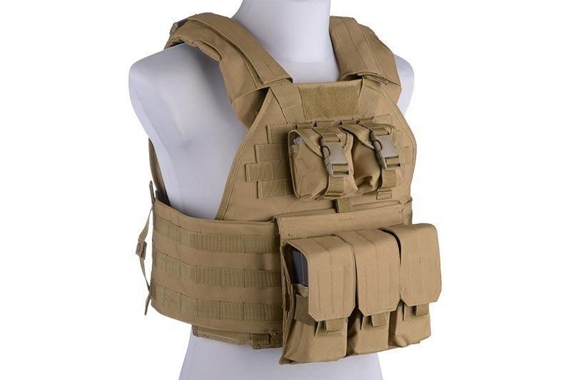 Жилет тактический (разгрузочный) типа Plate Carrier - tan [GFC Tactical] (для страйкболу) GFT-18-018406 фото