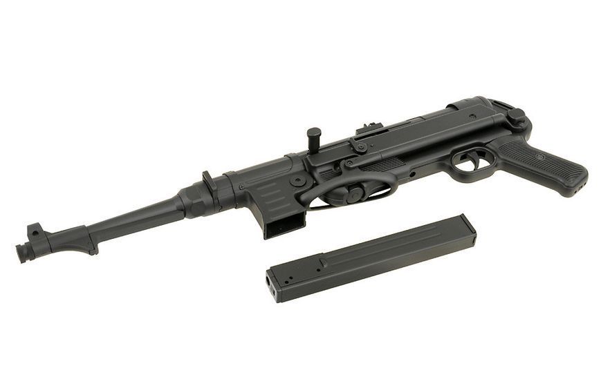 Пістолет-пулемет MP007 (MP 40) FULL METAL &mdash; BLACK [AIRSOFT GUN MANUFACTURER] (для страйкболу) AGMMP40BK(000089) фото