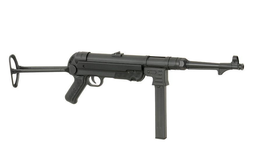 Пістолет-пулемет MP007 (MP 40) FULL METAL &mdash; BLACK [AIRSOFT GUN MANUFACTURER] (для страйкболу) AGMMP40BK(000089) фото