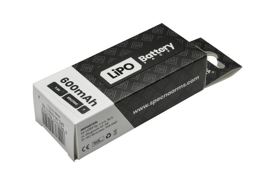 Аккумулятор LiPo 7,4V 600mAh 20/40C для PDW - Tamiya mini [Specna Arms] (для страйкбола) SPE-06-029217 фото